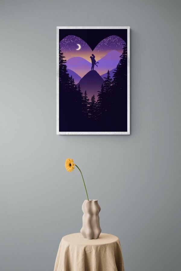 Valentine's Day Wall Art, , Digital Download, Gift for him, Gift for her, Couples Wall Art, Romantic Wall Art, Couple Print - Image 4