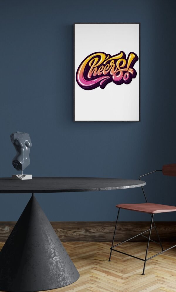 Cheers, Typography Wall Art, Instant Download, Digital Download, Typography Prints - Image 7