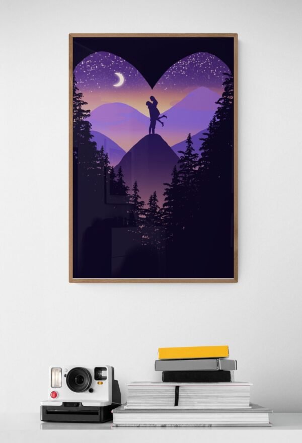 Valentine's Day Wall Art, , Digital Download, Gift for him, Gift for her, Couples Wall Art, Romantic Wall Art, Couple Print - Image 7