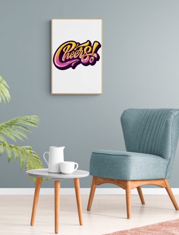 Cheers, Typography Wall Art, Instant Download, Digital Download, Typography Prints - Image 9