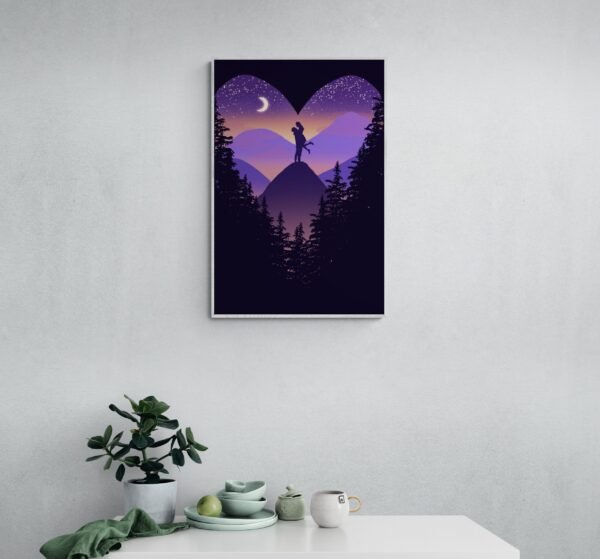 Valentine's Day Wall Art, , Digital Download, Gift for him, Gift for her, Couples Wall Art, Romantic Wall Art, Couple Print - Image 8