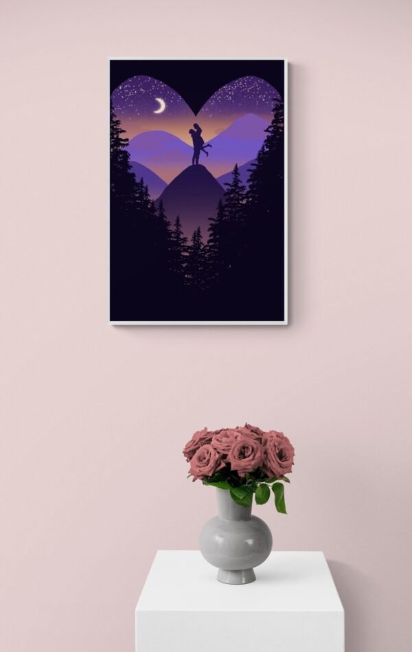 Valentine's Day Wall Art, , Digital Download, Gift for him, Gift for her, Couples Wall Art, Romantic Wall Art, Couple Print - Image 9