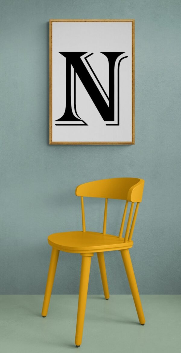Letter N, Typography Wall Art, Instant Download, Printable Wall Art, Digital Download, Digital Typography Prints, Typography font - Image 6