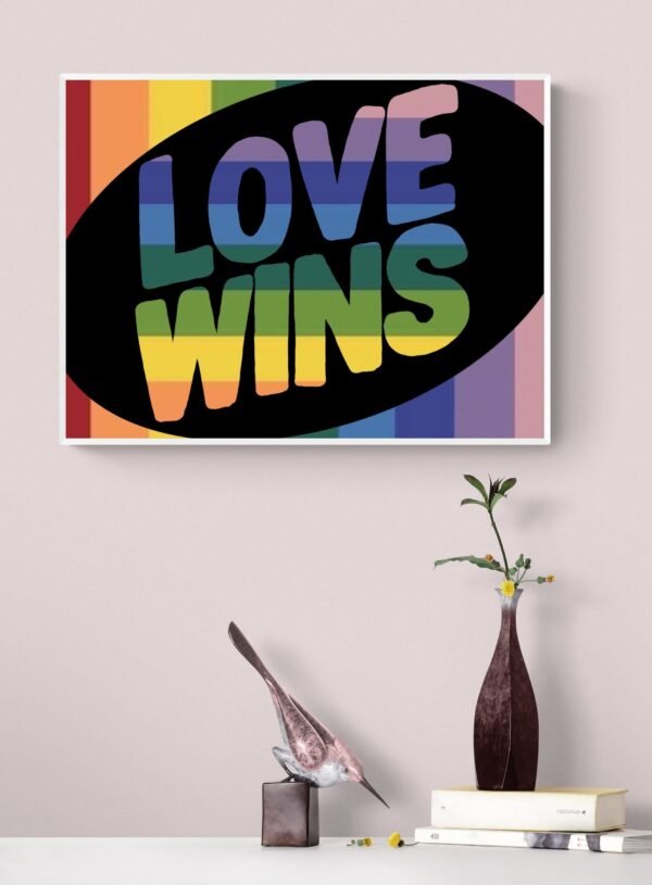 Love Wins Quote, Printable Wall Art, Pride Wall Art, Lgbtq Poster, Digital Download - Image 6