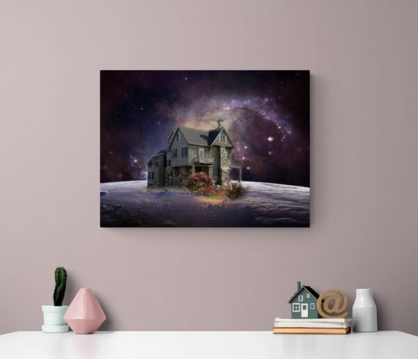 Galaxy Home Decor Wall Art, Digital Download, PRINTABLE Wall Art, Earth Canvas Art - Image 6