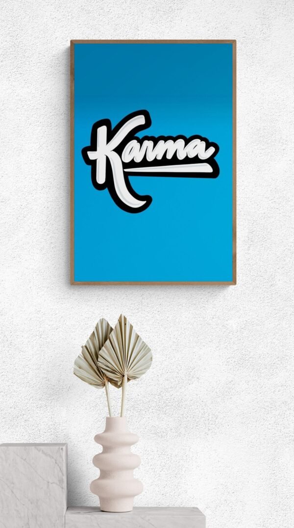 Karma, Typography Wall Art, Instant Download, Digital Download, Typography Prints, Typography Quotes, Karma Quotes - Image 2