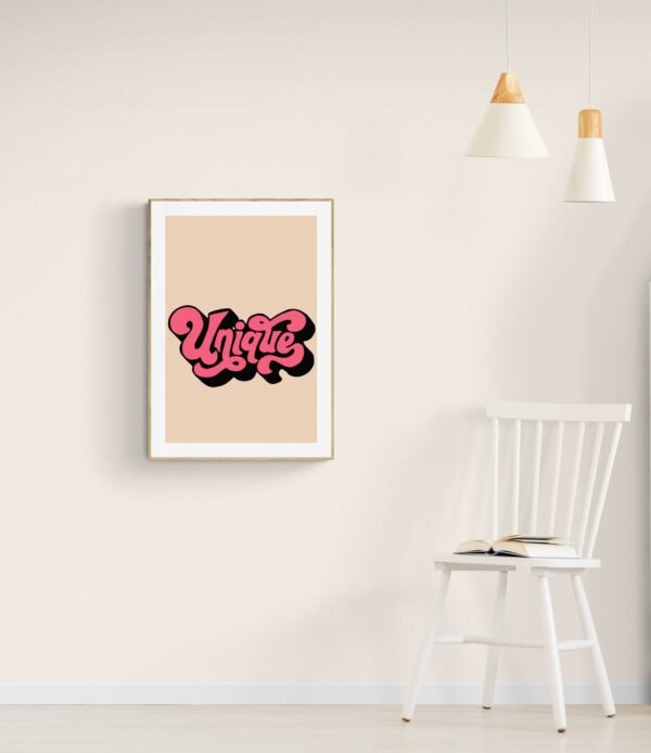 Unique, Typography Wall Art, Instant Download, Digital Download, Typography Prints - Image 3