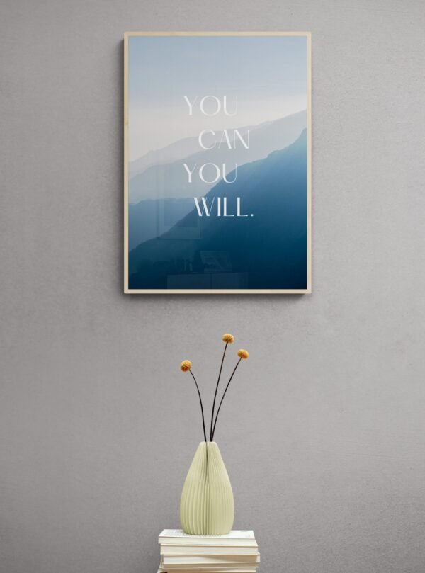 You can You will , Quotes Wall Art, Instant Download, Positive Affirmation, Printable Wall Art, Digital Download - Image 3