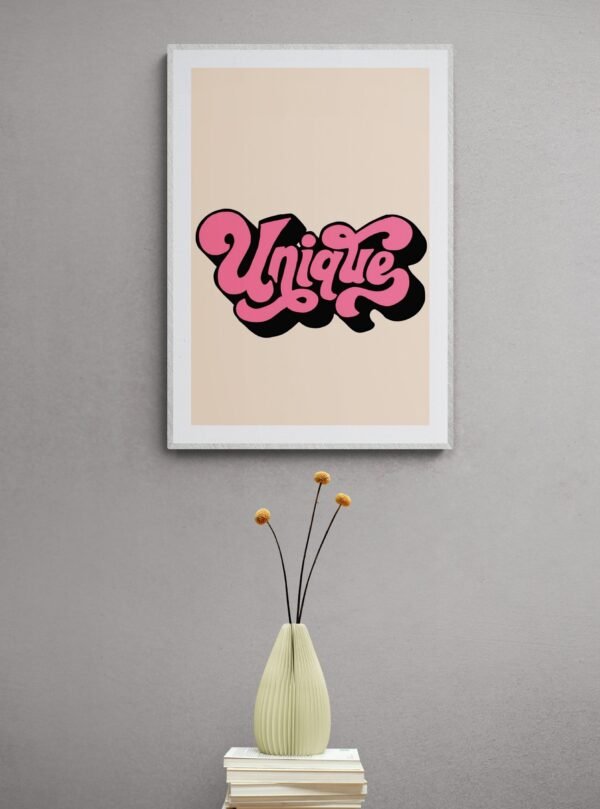 Unique, Typography Wall Art, Instant Download, Digital Download, Typography Prints - Image 4
