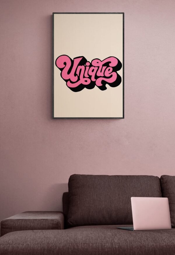 Unique, Typography Wall Art, Instant Download, Digital Download, Typography Prints - Image 5