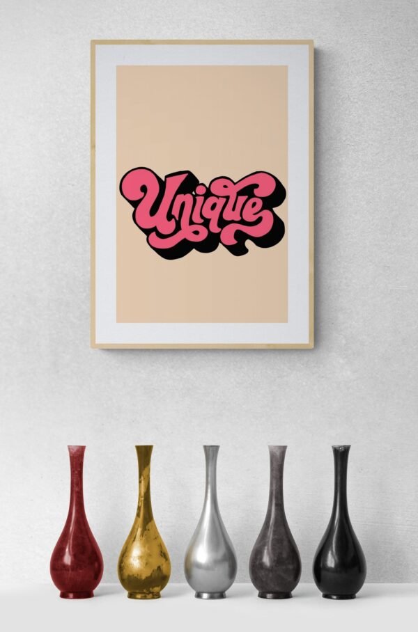 Unique, Typography Wall Art, Instant Download, Digital Download, Typography Prints - Image 6