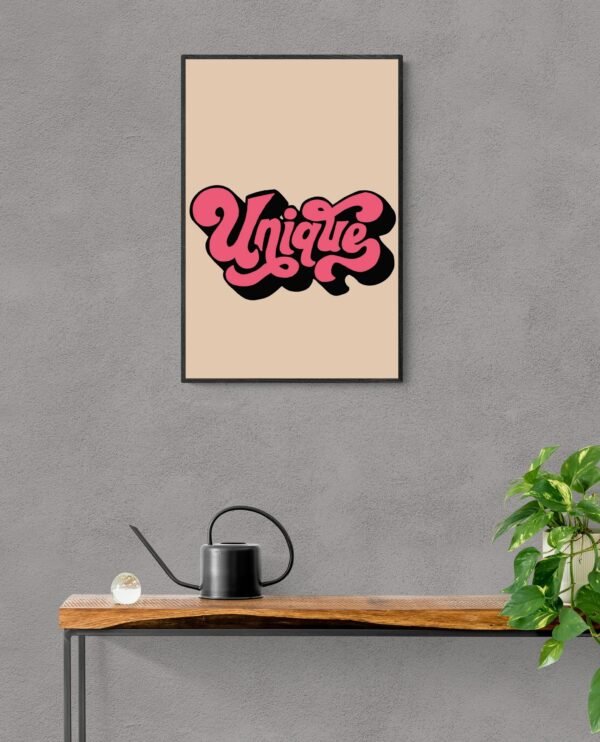 Unique, Typography Wall Art, Instant Download, Digital Download, Typography Prints - Image 9