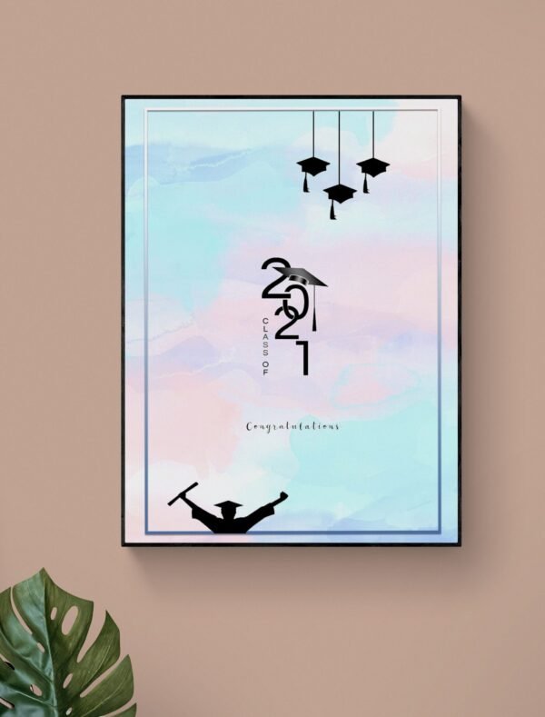 Graduation Wall Art, Graduation Gift, Graduation Printable, Class Of 2021, Graduation Art, Gift For Graduate, Digital Download - Image 7
