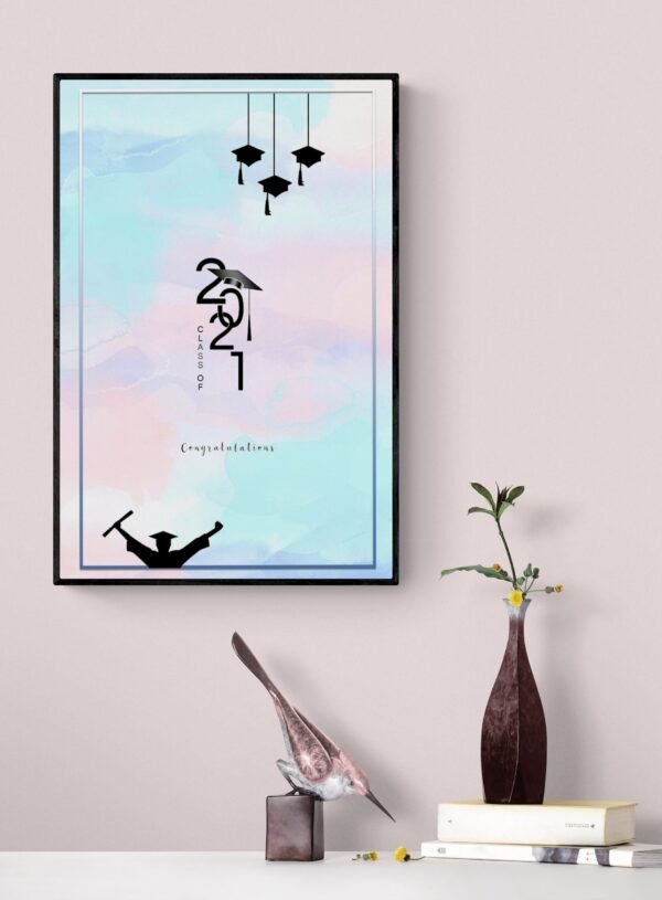 Graduation Wall Art, Graduation Gift, Graduation Printable, Class Of 2021, Graduation Art, Gift For Graduate, Digital Download - Image 9