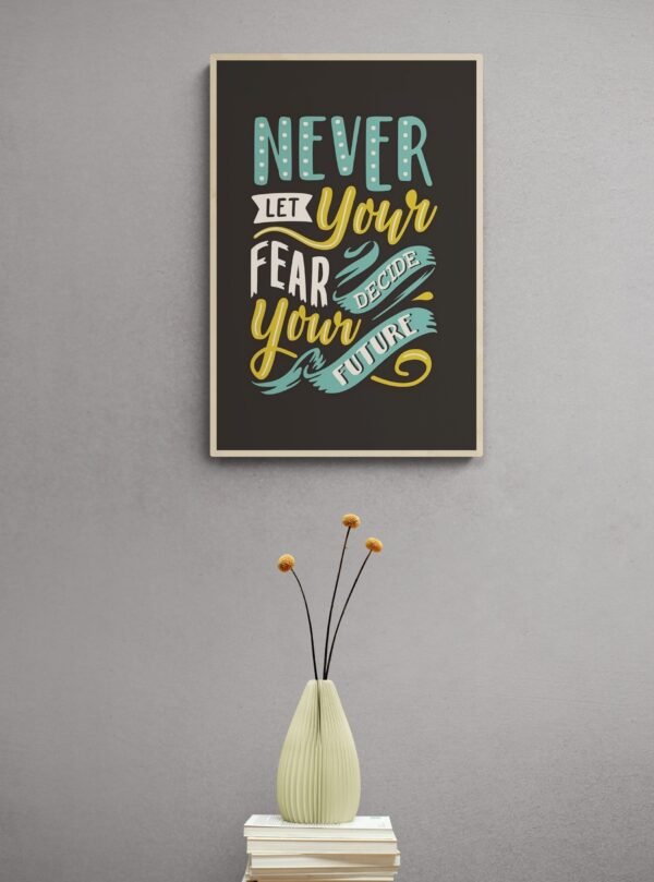Never let your fears decide your future, Typography Wall Art, Instant Download, Printable Wall Art, Digital Download, Typography Prints - Image 4