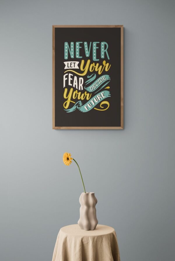 Never let your fears decide your future, Typography Wall Art, Instant Download, Printable Wall Art, Digital Download, Typography Prints - Image 6