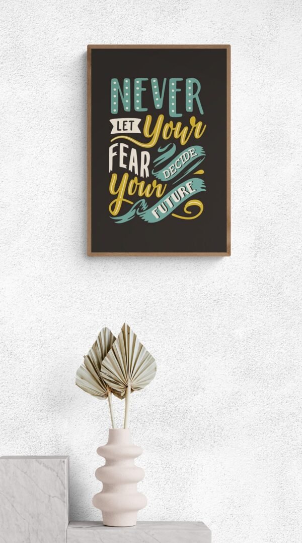 Never let your fears decide your future, Typography Wall Art, Instant Download, Printable Wall Art, Digital Download, Typography Prints - Image 8