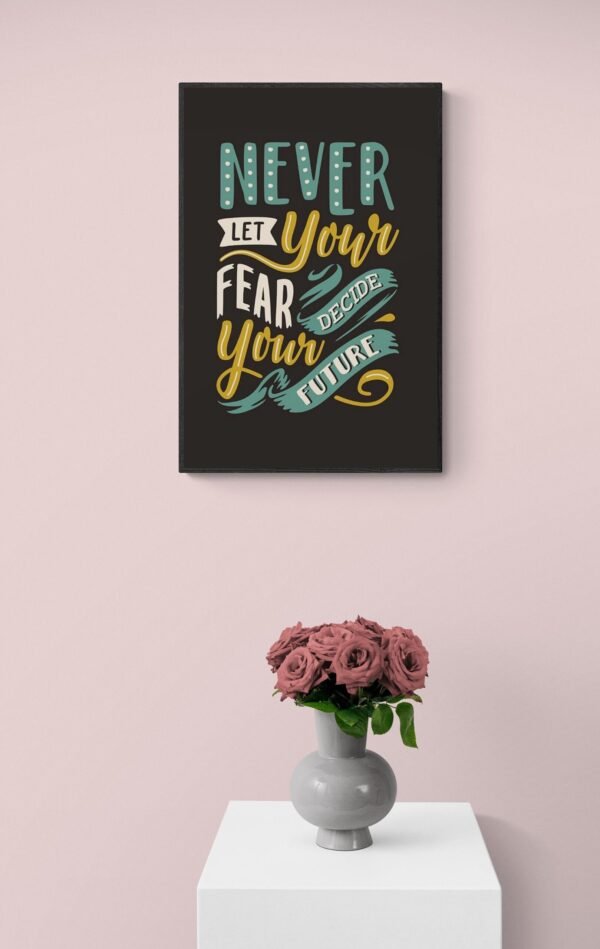 Never let your fears decide your future, Typography Wall Art, Instant Download, Printable Wall Art, Digital Download, Typography Prints - Image 9