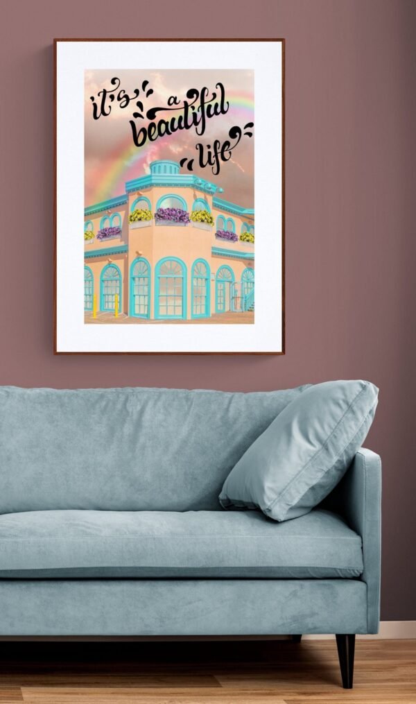 Life is beautiful print, Printable Wall Art, Beautiful Life Quote, Inspirational Quote, Quote Print, Inspirational Art, Digital Download - Image 2