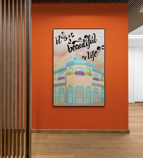 Life is beautiful print, Printable Wall Art, Beautiful Life Quote, Inspirational Quote, Quote Print, Inspirational Art, Digital Download - Image 3