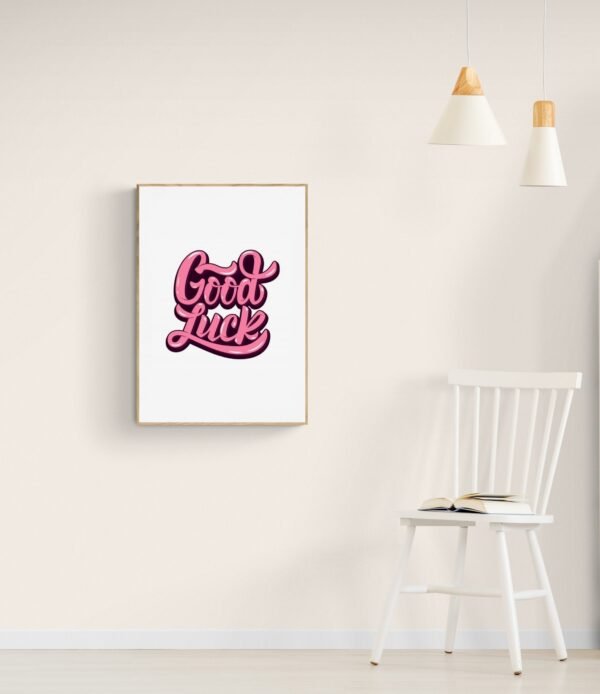 Good Luck, Typography Wall Art, Instant Download, Digital Download, Typography Prints - Image 3