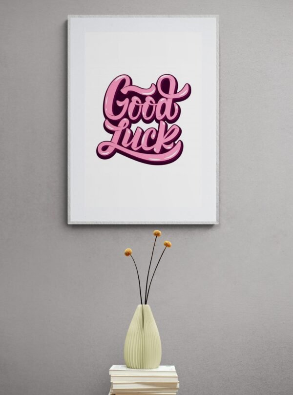 Good Luck, Typography Wall Art, Instant Download, Digital Download, Typography Prints - Image 4