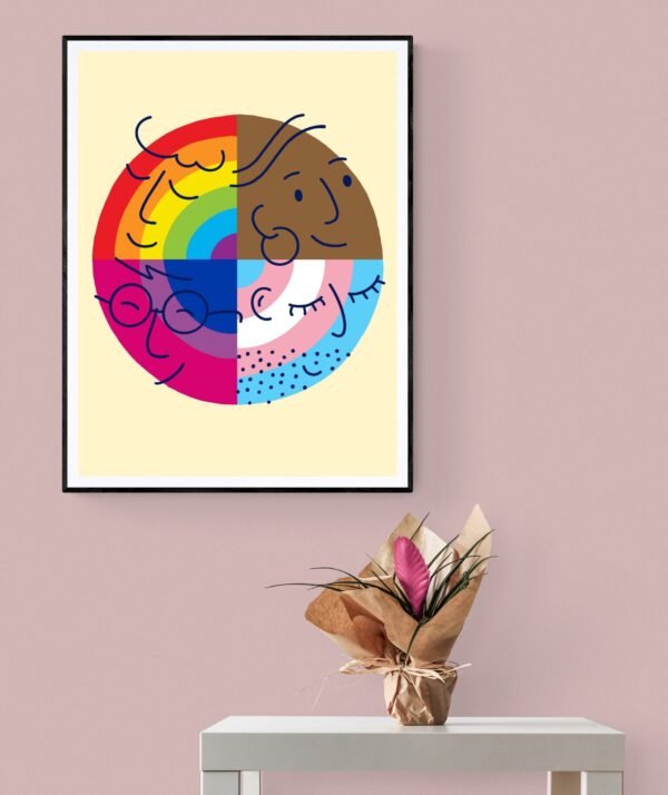 Creative Pride Art, Equality Wall Decor, Rainbow Wall Hanging, LGBT Pride Poster, Printable Wall Art, Digital Download - Image 5