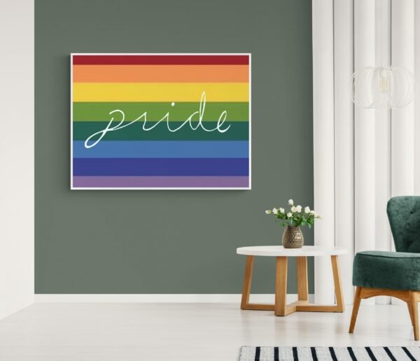 Pride Wall Art, Lgbt Pride Poster, Printable Wall Art, Inspirational Quote, Rainbow Wall Art, Digital Download - Image 3