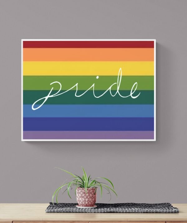 Pride Wall Art, Lgbt Pride Poster, Printable Wall Art, Inspirational Quote, Rainbow Wall Art, Digital Download - Image 9