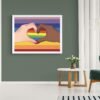 Lgbtq Wall Art, Lesbian Couple Art, Equality Print, Printable Wall Art, Pride Month Art, Rainbow Flag, Lesbian Art Print, Digital Download - Image 2