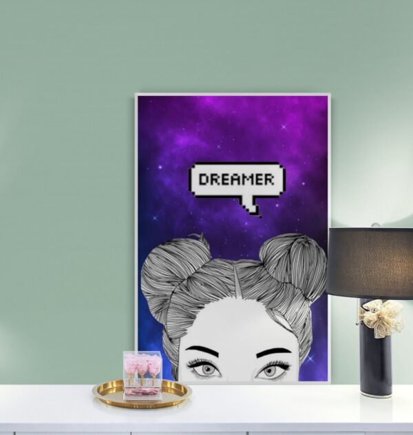 Dreamer Print Art, Digital Download, Printable Dreamer Home Decor Art, Dreamer Wall Art - Image 2