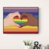 Lgbtq Wall Art, Lesbian Couple Art, Equality Print, Printable Wall Art, Pride Month Art, Rainbow Flag, Lesbian Art Print, Digital Download - Image 4