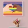 Lgbtq Wall Art, Lesbian Couple Art, Equality Print, Printable Wall Art, Pride Month Art, Rainbow Flag, Lesbian Art Print, Digital Download - Image 5