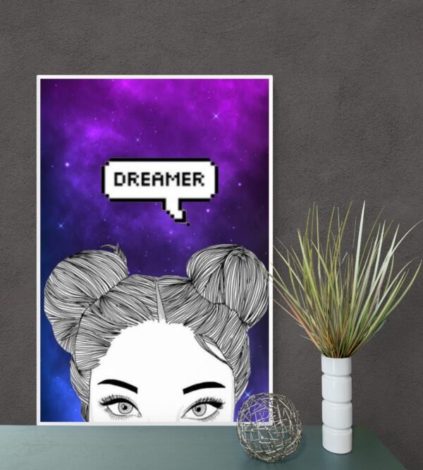 Dreamer Print Art, Digital Download, Printable Dreamer Home Decor Art, Dreamer Wall Art - Image 4