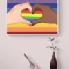 Lgbtq Wall Art, Lesbian Couple Art, Equality Print, Printable Wall Art, Pride Month Art, Rainbow Flag, Lesbian Art Print, Digital Download - Image 6