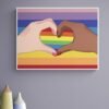 Lgbtq Wall Art, Lesbian Couple Art, Equality Print, Printable Wall Art, Pride Month Art, Rainbow Flag, Lesbian Art Print, Digital Download - Image 7