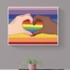 Lgbtq Wall Art, Lesbian Couple Art, Equality Print, Printable Wall Art, Pride Month Art, Rainbow Flag, Lesbian Art Print, Digital Download - Image 9