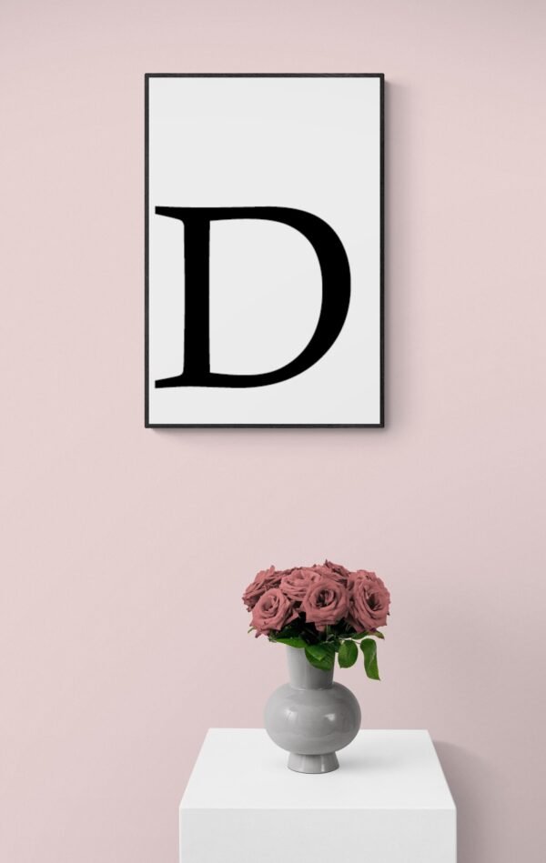 Letter D, Typography Wall Art, Instant Download, Printable Wall Art, Digital Download, Digital Typography Prints, Typography font - Image 9