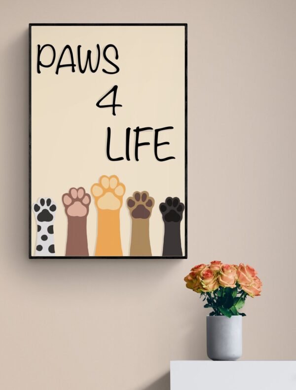 Paw prints Wall Art, Dog Lover Wall Art, Gift For Dog Lover, Dog Owner Gift, Dog Lover Quote, Printable Wall Art, Dog Art, Digital Download - Image 4