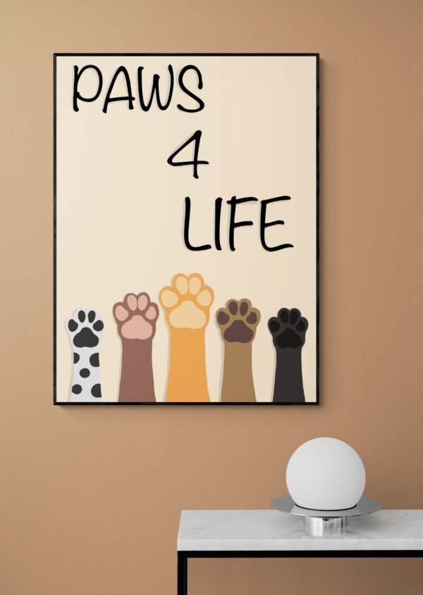 Paw prints Wall Art, Dog Lover Wall Art, Gift For Dog Lover, Dog Owner Gift, Dog Lover Quote, Printable Wall Art, Dog Art, Digital Download - Image 5