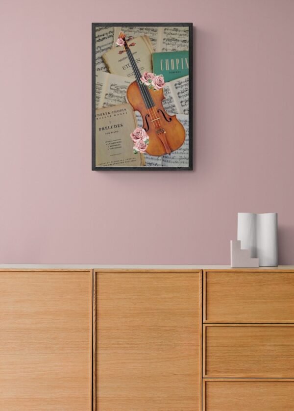 Violin Wall Art, Violin Print, Digital Download, Violin Wall Decor, Violin Artwork, Violin Lover Gift, Abstract Violin Art, Violin Printable - Image 2