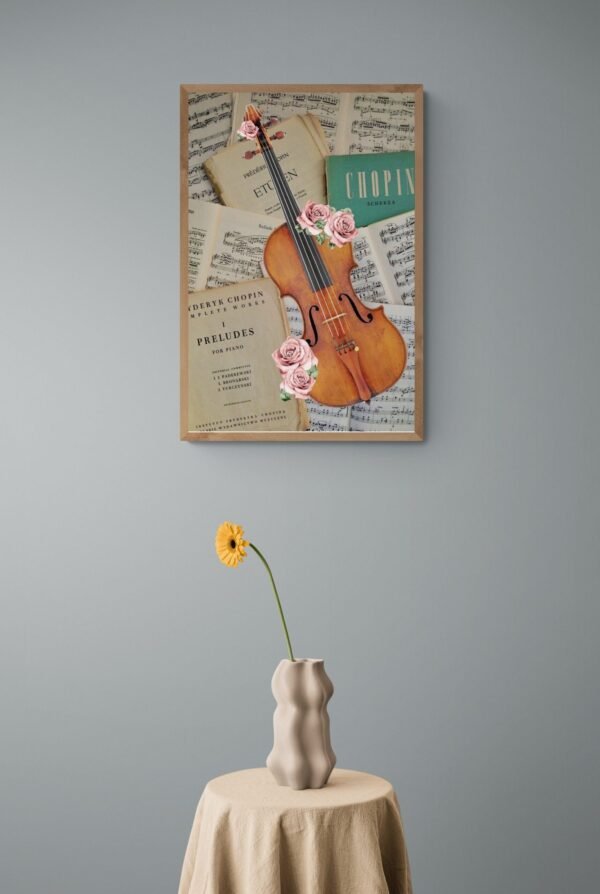 Violin Wall Art, Violin Print, Digital Download, Violin Wall Decor, Violin Artwork, Violin Lover Gift, Abstract Violin Art, Violin Printable - Image 4