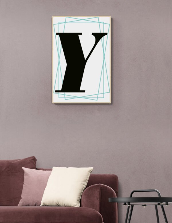 Letter Y, Typography Wall Art, Instant Download, Digital Download, Typography Prints, Digital Typography