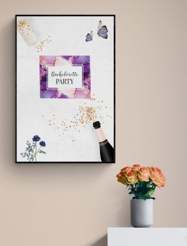 Bachelorette Party Wall Art, Printable Wall Art, Bachelorette Gift, Bachelorette Decor, Bachelorette Weekend, Hen Party, Digital Download - Image 2