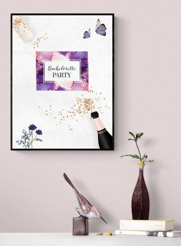 Bachelorette Party Wall Art, Printable Wall Art, Bachelorette Gift, Bachelorette Decor, Bachelorette Weekend, Hen Party, Digital Download - Image 5