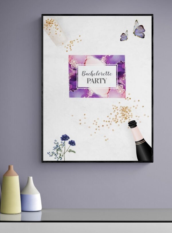 Bachelorette Party Wall Art, Printable Wall Art, Bachelorette Gift, Bachelorette Decor, Bachelorette Weekend, Hen Party, Digital Download - Image 6