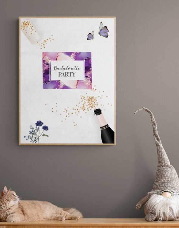 Bachelorette Party Wall Art, Printable Wall Art, Bachelorette Gift, Bachelorette Decor, Bachelorette Weekend, Hen Party, Digital Download - Image 8