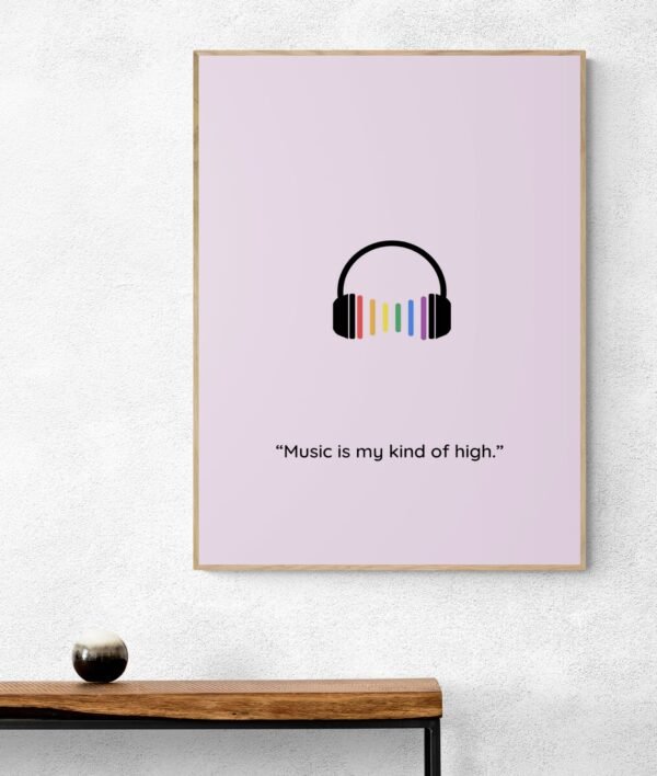 Music Wall Art, Pride Wall Hanging, Music Print, Lgbt Pride Poster, Printable Wall Art, Digital Download - Image 3