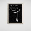 Fly Me To The Moon And We Will Play Among The Stars, Moon Poster, Over The Moon, Printable Wall Art, Digital Download