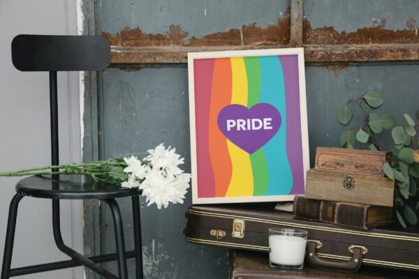 Pride Heart, Pride Heart Digital Art, Pride Heart Wall Art, Pride Heart Instant Download, Pride Heart Digital download, Home Decor - Image 2